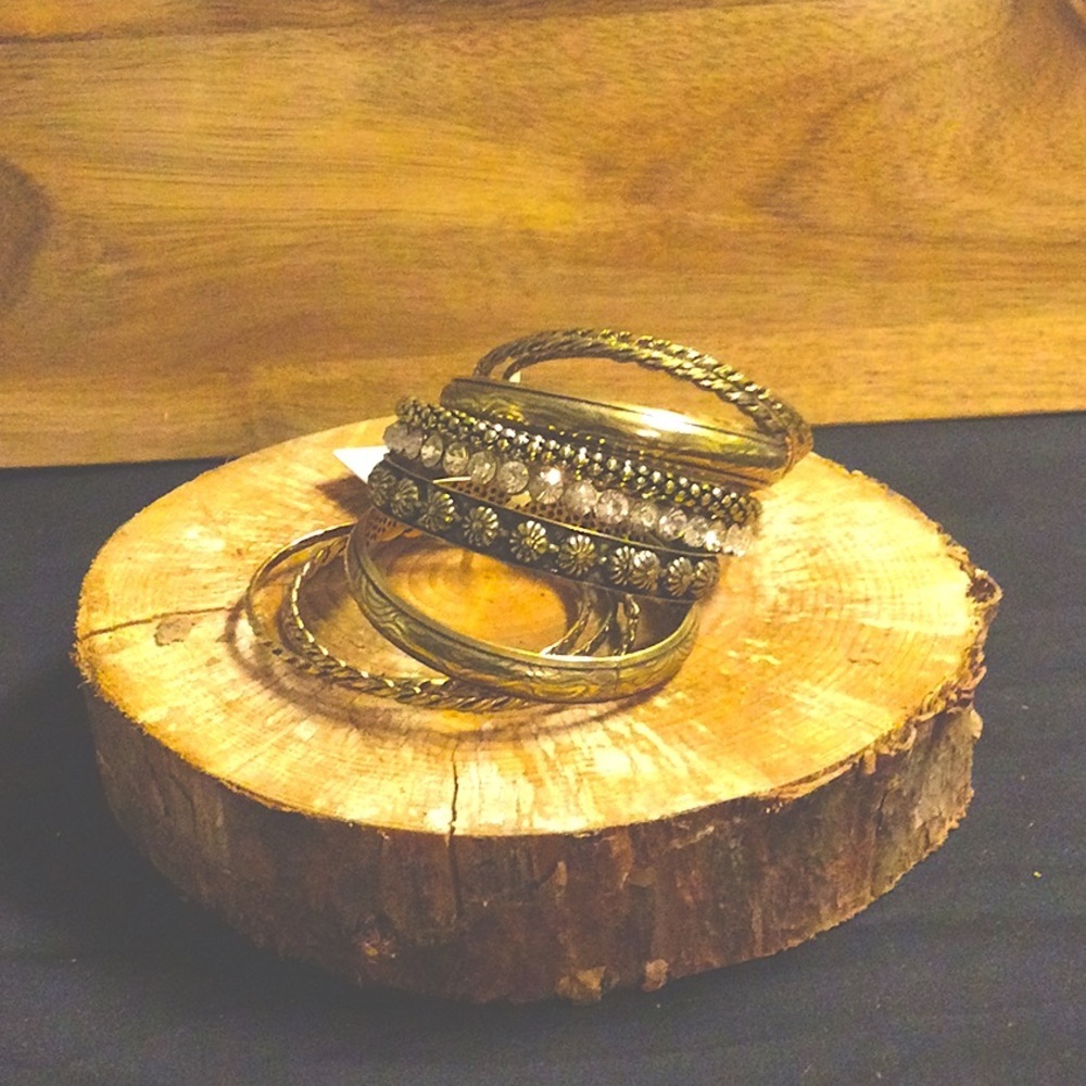Bangles Bronze Bundle various textures widths